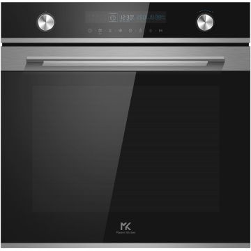 Master Kitchen Cuptor incorporabil Master Kitchen MKO 1307ED-MPBK, Electric, 72 l, Autocuratare pirolitica, Display Touch, Grill, Negru
