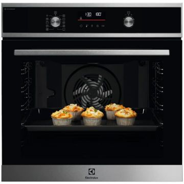 Electrolux Cuptor incorporabil Electrolux EOD6P66X, Electric, 72 l, Autocuratare pirolitica, SteamBake, Grill, Timer cu display electronic, Clasa A+, Inox antiamprenta